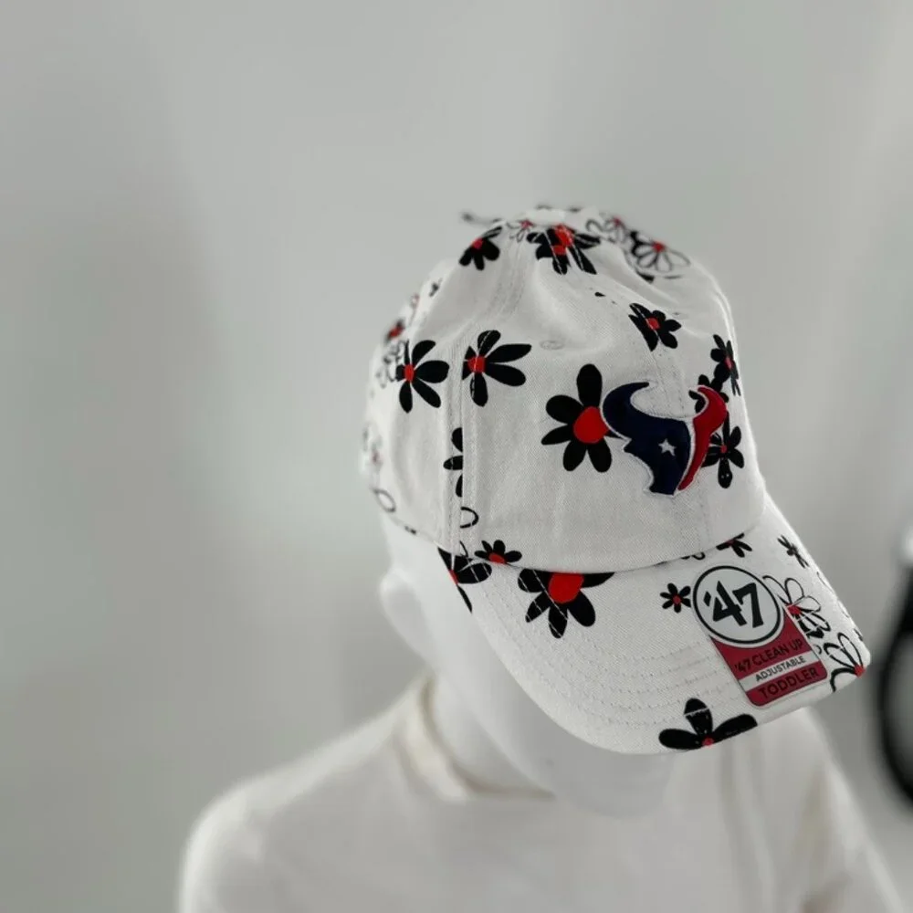 NWT Houston Texans '47 Girls Toddler Daisy Delight Clean Up Adjustable‎ Hat
